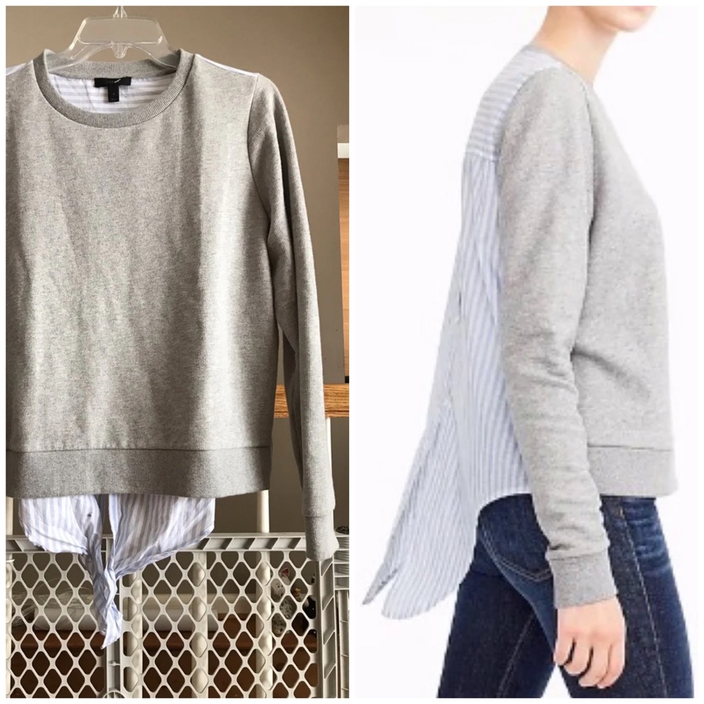 J CREW tie back sweatshirt sweater S